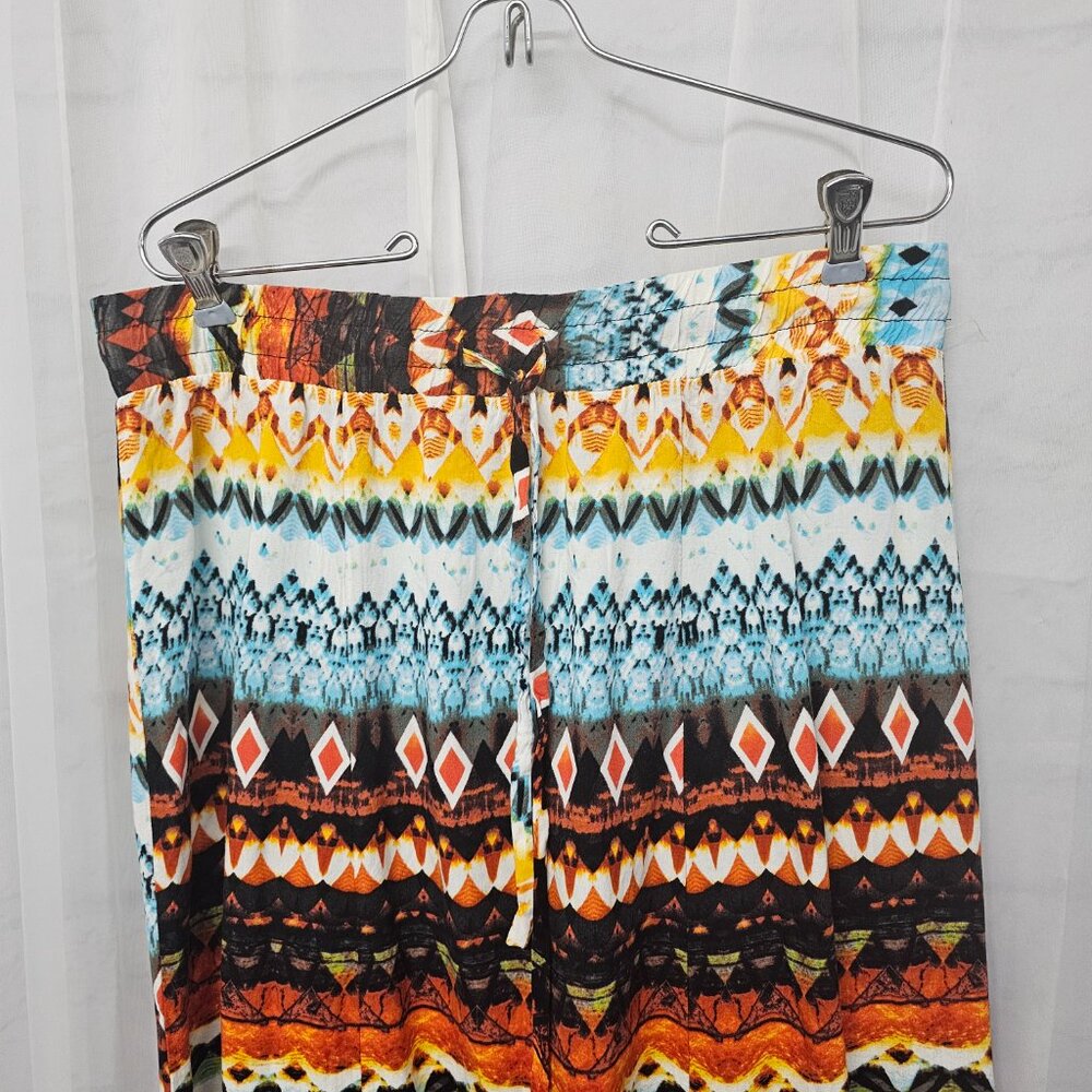 I.N. Studio Skirt Maxi Grunge Aztec Boho Casual Festival L - Picture 2 of 7